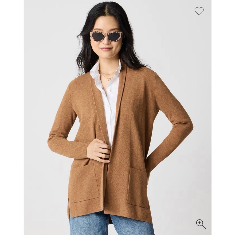 J. Crew Chelsea Sweater Blazer - Heathered Camel, size L